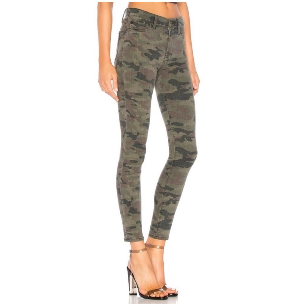 Hudson Barbara High Rise Super Skinny Jeans In Green Camo Sz 25 - Picture 9 of 10